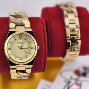 Elegant Ladies Chain Strap Watch – Water-Resistant, Battery Powered